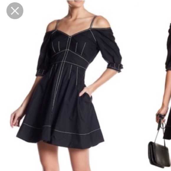 derek lam 10 crosby one shoulder gathered mini dress